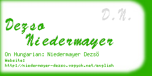 dezso niedermayer business card